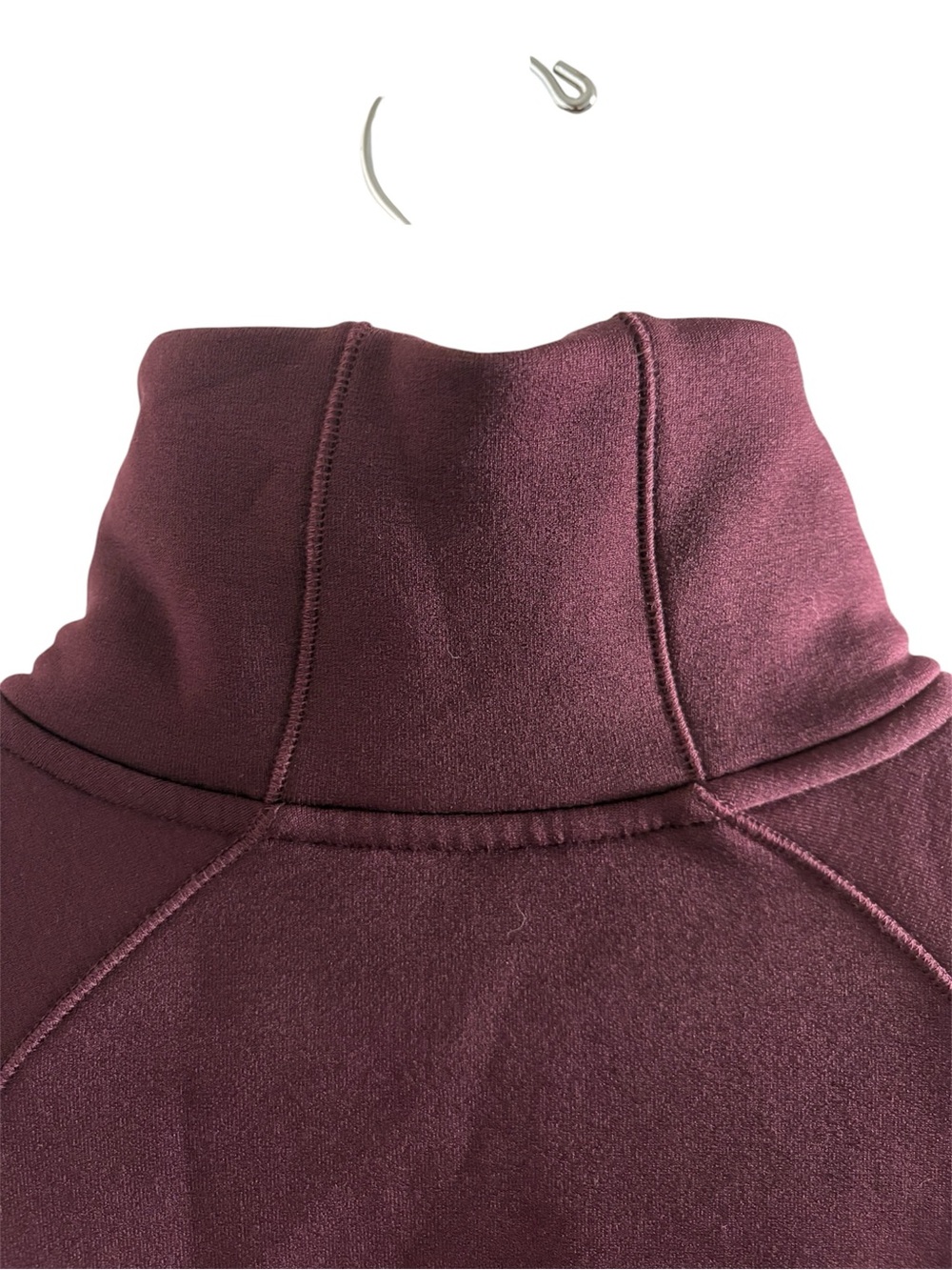 Athleta Maroon High-Neck Pullover Jacket with Thumb Holes - Picture 6 of 7